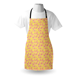 Precio al por mayor 100% delantal de cocina de algodón puro con bolsillos frontales Impresión de logotipo personalizado para regalos - Product Image 1
