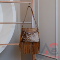Nouveau Style occidental cheveux sur cacher fourrure en cuir véritable frange sacs haute qualité Boho Style femmes en cuir véritable frange sacs à bandoulière