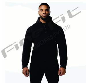 Basics Mens Solid Winter Hoodie Cotton Blended Streetwear Puff Printed Pullover Heavyweight Soft <b>Warm</b> <b>Fleece</b> - Product Image 1