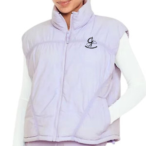 2025 invierno Color sólido cremallera gruesa ambos lados usan Chaleco de bolsillo 100% poliéster mejores mujeres chalecos acolchados - Product Image 1