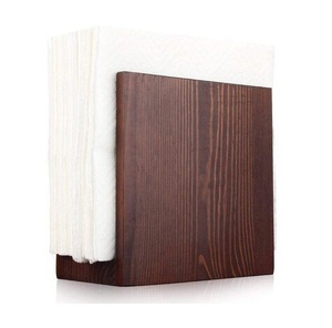 Vente chaude porte-serviettes de décoration de table porte-serviettes de première qualité en bois de forme carrée au prix le plus bas - Product Image 1