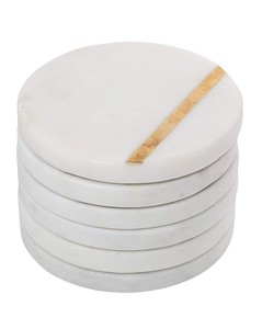 Ensemble de sous-verres ronds en marbre avec un look luxueux, ensemble de sous-verres à thé et à café pour la cuisine - Product Image 4
