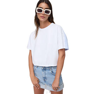 Camiseta de Algodón 100% para Mujer, Corte Casual, Ajustado y Holgado, con Estampado 3D, para Verano, Tallas XS a 5XL - Product Image 1