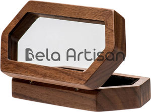 Pedidos a granel de propuesta de patrón cuadrado grabado y cajas de portadores de anillos para colecciones de joyas de minoristas - Product Image 3