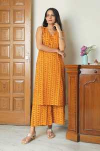 Fantaisie femmes sans manches longues Kurti élégant col en V conception de vêtements ethniques tissu confortable en vrac prix d'usine en gros - Product Image 3