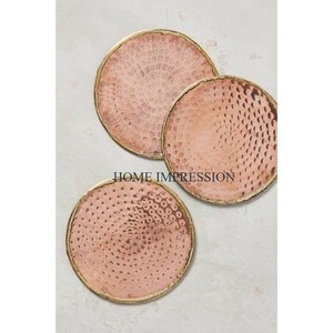 Sous-verre en laiton poli or martelé de luxe de qualité différente taille maison tasse à boire sous-verre meilleure vente dessus de table coussinets classiques - Product Image 5