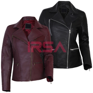 Chaqueta de Motociclista Unisex Estilo Café Racer, Chaqueta de Cuero con Serigrafía de Manga Larga, Lujosa, Exótica, Impermeable, Marca IRSA SPORTS - Product Image 5