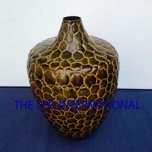 Golden Plated Flower <b>Vase</b> <b>Unique</b> Handmade Nordic Style Luxury Aluminum Metal <b>Vase</b> Coastal Iron Flower <b>Vase</b> - Product Image 5