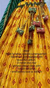 พิมพ์ลาย bandhani ที่สวยงาม lehenga choli กับ latkan dupatta สำหรับฤดูหนาว - Product Image 4