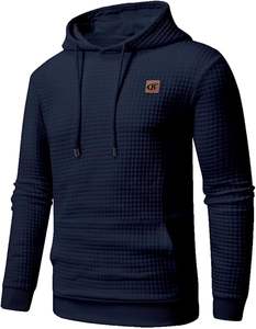 Nuevo Diseño, Sudadera con Capucha para Hombre, Tejido de Punto Sólido, Teñido, con Forro, Logotipo Personalizado, Secado Rápido, Invierno, MOQ Bajo, Venta al Por Mayor - Product Image 1