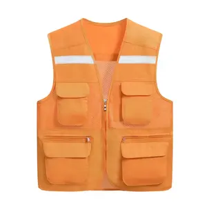 Veste de sécurité de chantier de qualité supérieure, coupe-vent, avec plusieurs poches, gilet de sécurité routière haute visibilité, vêtements - Product Image 5