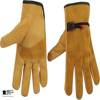 Gants de travail en cuir de vachette OEM, écologiques, respirants, thermiques, compatibles avec les écrans tactiles, pour hommes et femmes, voyages, sports, jardinage