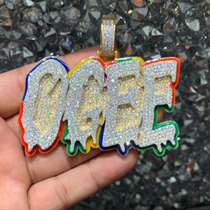 Fine Jewelry Pendants & Charms Silver Diamond Charm Pendant with Customized <b>Iced</b> Out White Diamonds Unisex Hip Hop Style Chain - Product Image 2