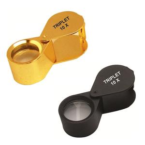 แว่นขยายสามเหลี่ยม 3 in 1 ทำจากทองเหลือง ขนาด 18 มม. กำลังขยาย 10x/15x/20x 15x  ผิวโครเมียม  แบบพกพาและใช้งานได้หลากหลาย - Product Image 4