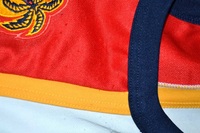 Camiseta de visitante del equipo Florida Panthers, estilo retro, color blanco y naranja, para hombre/niños/mujer, con nombre y número personalizados