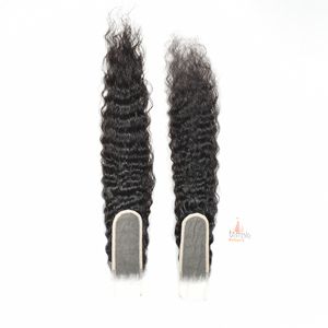 Extensiones de Cabello Humano Natural sin Procesar de la India, Color Negro Natural, Ondulado Profundo para Mujeres, Cierre 2x6 - Product Image 6