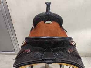 Silla de Montar de Cuero Vacuno Occidental de Alta Calidad para Cortar Asientos y Jockey, Armazón de Cuero Crudo, Herrajes de Acero Inoxidable - Product Image 3