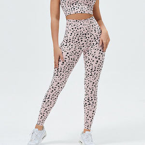 Qualité supérieure 100% coton femmes pantalons de sport XL grande taille Fitness Leggings respirant Yoga porter taille solide personnalisable - Product Image 5