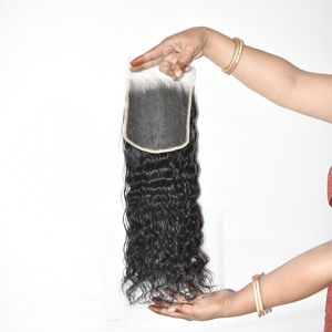 Unprocessed Raw 6*6 HD Closure Deep Wave Vietnamese 100% Temple Processing None Natural <b>Color</b> Black Women Human <b>Hair</b> <b>Extensions</b> - Product Image 3