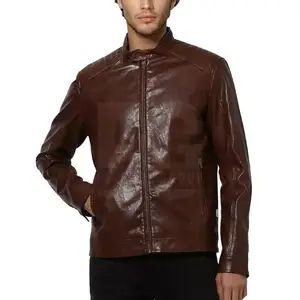 Reasonable Price Men's Winter Plain Dyed Gents Genuine Leather Jacket Top Quality Fashion Warm Heated Jacket