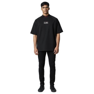 T-shirts en coton 100% de 250 g/m², poids lourd, avec broderies personnalisées, streetwear, anti-rétrécissement, grandes tailles, mode été. - Product Image 1