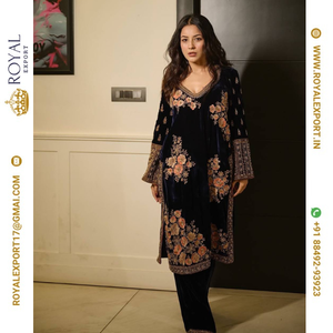Collection exclusive de salwar en velours pour femmes adultes, nouvelle collection de vêtements de soirée, par Royal Export Surat Gujarat - Product Image 5