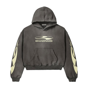 Chándal con estampado de llama de gran tamaño personalizado lavado ácido para hombres y mujeres conjunto de ropa de calle de 2 piezas traje de moda de EE. UU. 2025 - Product Image 5