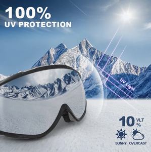 Masque de ski OTG à porter sur des lunettes, anti-buée, protection UV400 pour hommes et femmes - Product Image 2