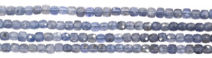 Perles de pierres précieuses en iolite bleue facettées de 4-5 mm en forme de boîte, brin de 13 pouces pour la fabrication de bijoux - Product Image 4