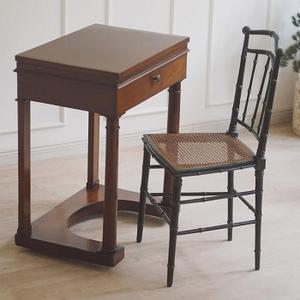 Mesa de Noche Redonda con Aspecto de Madera y Superficie con Aspecto de Piedra, un Cajón y Estante Abierto, Moderna, Color Marrón, Estilo Tambor Cilíndrico - Product Image 5