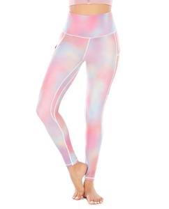 Women's Super Soft High Waist Yoga Leggings Custom Logo Breathable Knitted <b>Nylon</b> Fitness Gym Gear Pockets Multi-Colors Sizes - Product Image 5