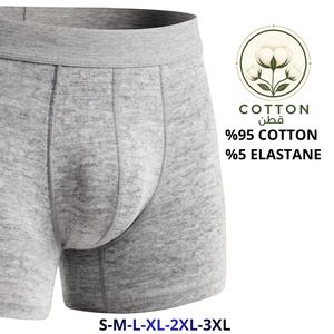 Caleçons boxers respirants pour hommes, taille mi-haute, couleur unie, sous-vêtements doux et élastiques - Product Image 4