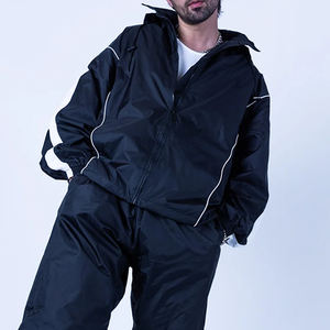 ชุดวอร์มลำลองแฟชั่นผู้ชายสำหรับฤดูหนาว แต่งไนลอน 2 ชิ้น ชุดกีฬา ระบายอากาศ แห้งเร็ว น้ำหนักเบา กางเกงเอวยางยืด ใส่ได้ทุกวัน - Product Image 6