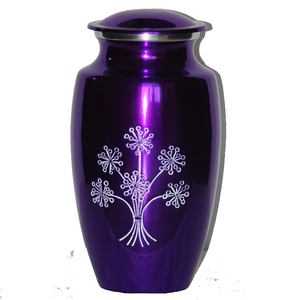Urnas de cremación para adultos de aluminio de alta calidad con diseño de árbol Color Rosa terminado para cenizas humanas Suministro funerario de metal - Product Image 3