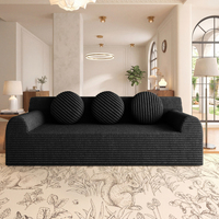71 Zoll Modulares Cordsofa ohne Montage, tiefe Sitzfläche, bequeme Bodencouch für Wohnzimmer, Schlafzimmer, Apartment, Konferenzraum