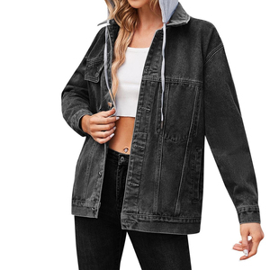 Trending Style Women <b>Denim</b> <b>Jacket</b> Premium Quality Comfortable Wholesale Price Hot Selling Women hooded <b>Denim</b> <b>Jacket</b> - Product Image 1