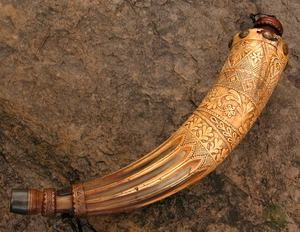 Handcrafted Festive <b>Viking</b> Drinking Horn Ceramic <b>Cup</b> for Mead and Ale for Christmas Feasts and Holiday Cheers - Product Image 2