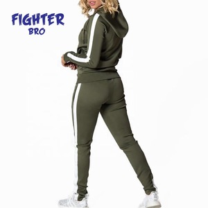 Sudaderas con cremallera para mujer Conjunto de dos piezas de alta calidad Sudaderas con capucha recortadas de peso pesado Chándales para mujer - Product Image 5