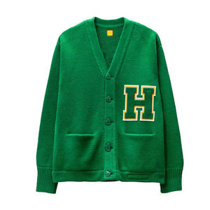 Classique phare vert personnalisé brodé et couleurs tricot Cardigan pull pour sororité fraternité collège pull pour unisexe - Product Image 1