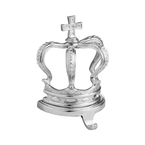 Conjunto de soportes para medias de Navidad multidiseño, árbol de pino, gancho de media de pie de Metal Vintage, colgador de medias resistente plateado - Product Image 4