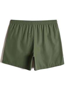 กางเกงขาสั้นผู้ชายแบบมีกระเป๋าคาดเอวแห้งเร็วระบายอากาศได้ดีผ้าแคนวาสแบบลำลองเอวกลางเอวยางยืดแบบอินเดีย - Product Image 2