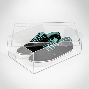 Boîte de présentation de chaussures en acrylique transparent de qualité supérieure avec couvercle Conteneur de stockage élégant pour chaussures organisées et organisation de chaussures élégantes - Product Image 1