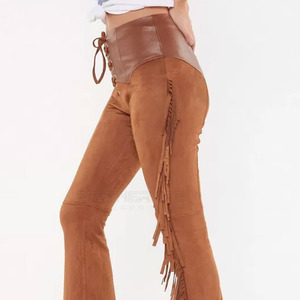 Pantalones de cuero de gamuza transpirable para adultos Venta al por mayor Precio barato Pantalones de cuero impermeables En stock - Product Image 5
