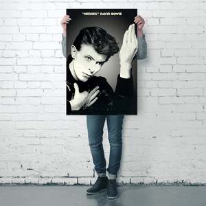 เดวิด โบวี่ โมเดิร์น โปสเตอร์ ฮีโร่ ดีไซน์ผ้าใบพร้อมกรอบสีดำสำหรับตกแต่งผนัง - Product Image 5