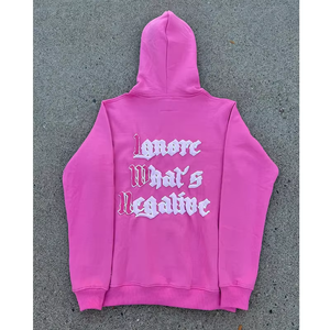 <b>Black</b> Rhinestone <b>Zip</b> <b>Up</b> <b>Hoodie</b> Studded Streetwear Hooded Sweatshirt Unisex Circular Symbol Print Starbursts - Product Image 6