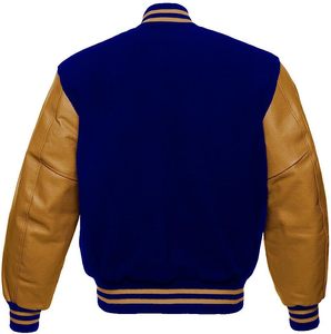 Custom Men's Varsity Jackets 100% Wool Body with Pure <b>Leather</b> Sleeves Stand CollegeBaseballjacket for men - Product Image 5