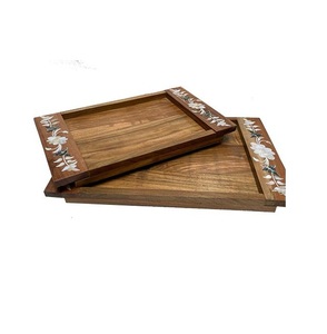 ถาดเสิร์ฟไม้พร้อมไม้ถูพื้นดีไซน์ทันสมัยถาดเสิร์ฟช็อคโกแลตและขนมหวานจานไม้สำหรับโรงแรมและร้านอาหาร - Product Image 3