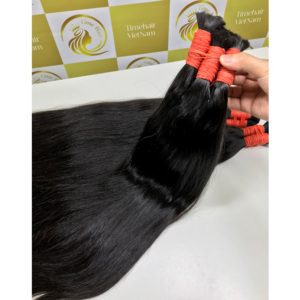 Mèches épaisses couleur naturelle Vente en gros d'extensions de cheveux bruts vietnamiens à double tirage non traités grand stock donneur unique - Product Image 5