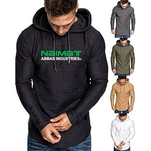 Customized <b>Men's</b> Thermal Fleece <b>Hoodies</b> Comfortable Heavyweight 220g 100% Cotton <b>Black</b> Multicolor <b>Plain</b> Dyed Breathable Gym - Product Image 1