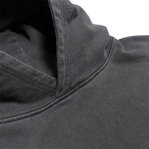 À la mode 600 gsm pull à capuche hommes lourd en détresse gros sweats à capuche surdimensionné pierre vintage lavé sweats à capuche blanc - Product Image 2